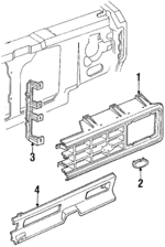 E3TZ8150D - Body: Grille Assembly for Ford: Bronco II Image