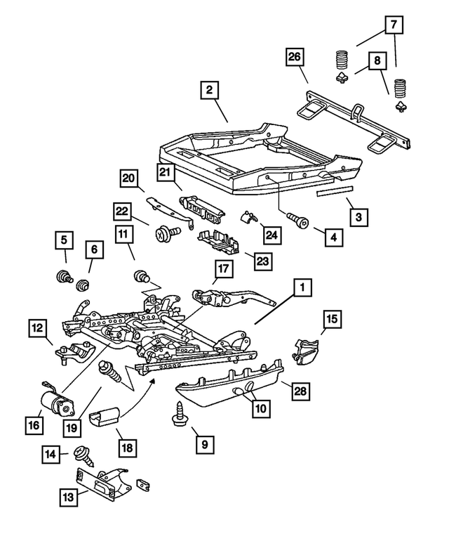 5104734AA - Interior Trim: Seat Adjuster, Left Hand Drive, Passenger Side for Mopar Image image