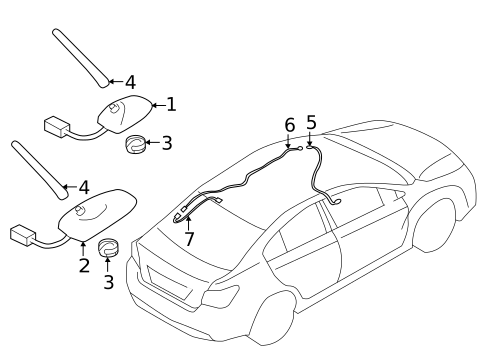 Antenna & Radio for 2015 Subaru Impreza #1
