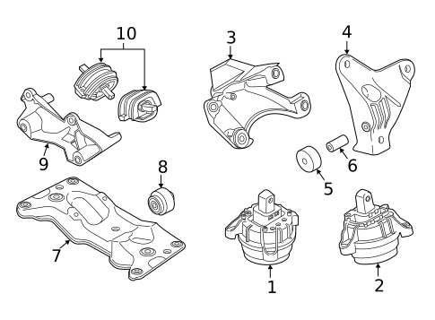Engine & Trans Mounting for 2011 BMW 528i #0