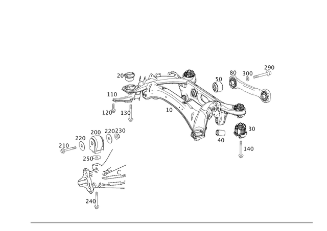 212350380564 - Rear Axle: Rear Axle Carrier for Mercedes-Benz Image image