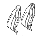 17191072013D54 - Body: Seat Back Cover for Mercedes-Benz Image