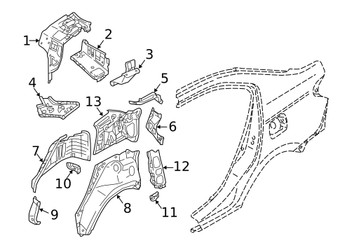 Inner Structure for 2023 Mitsubishi Mirage G4 #0