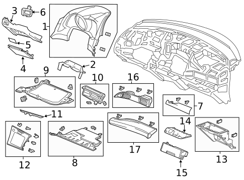 Instrument Panel Components for 2016 Honda CR-Z #0