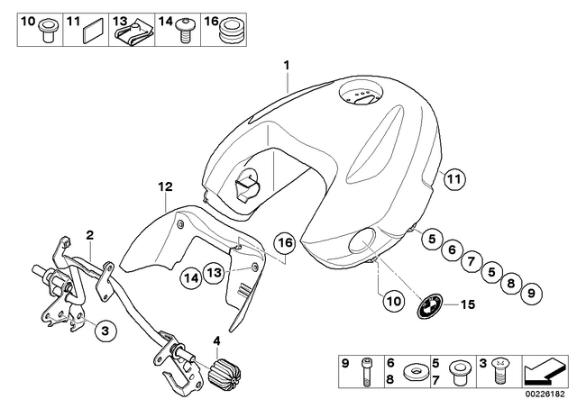 46637728361 - : Cover, Tank Trim Panel for BMW-Motorrad Image