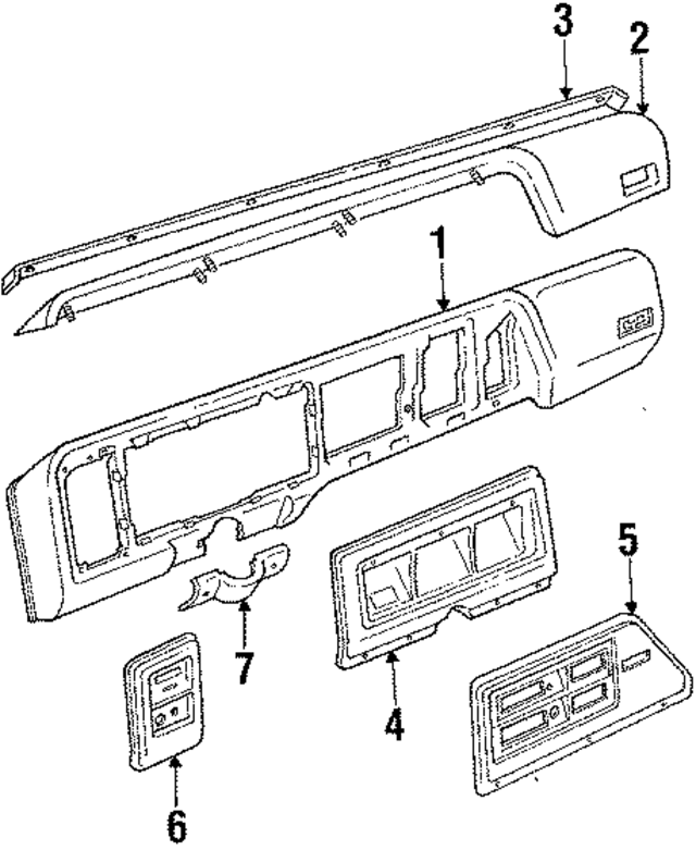 E9UZ1504320A - Body: Instrument Panel for Ford: E-150 Econoline, E-150 Econoline Club Wagon, E-250 Econoline, E-250 Econoline Club Wagon, E-350 Econoline, E-350 Econoline Club Wagon Image