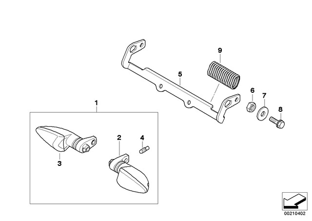 63137712497 - : Turn Indicator Holder, Front for BMW-Motorrad Image