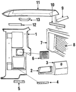 E6TZ1342410A - Body: Rear Glass Molding for Ford: Ranger Image