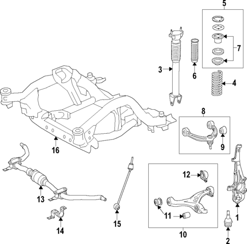 Front Suspension for 2016 Mercedes-Benz GLE450 AMG #0