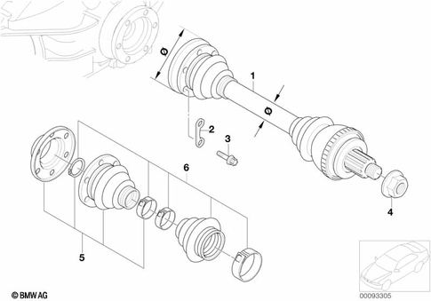 Output Shaft for 1990 BMW 850Ci #0