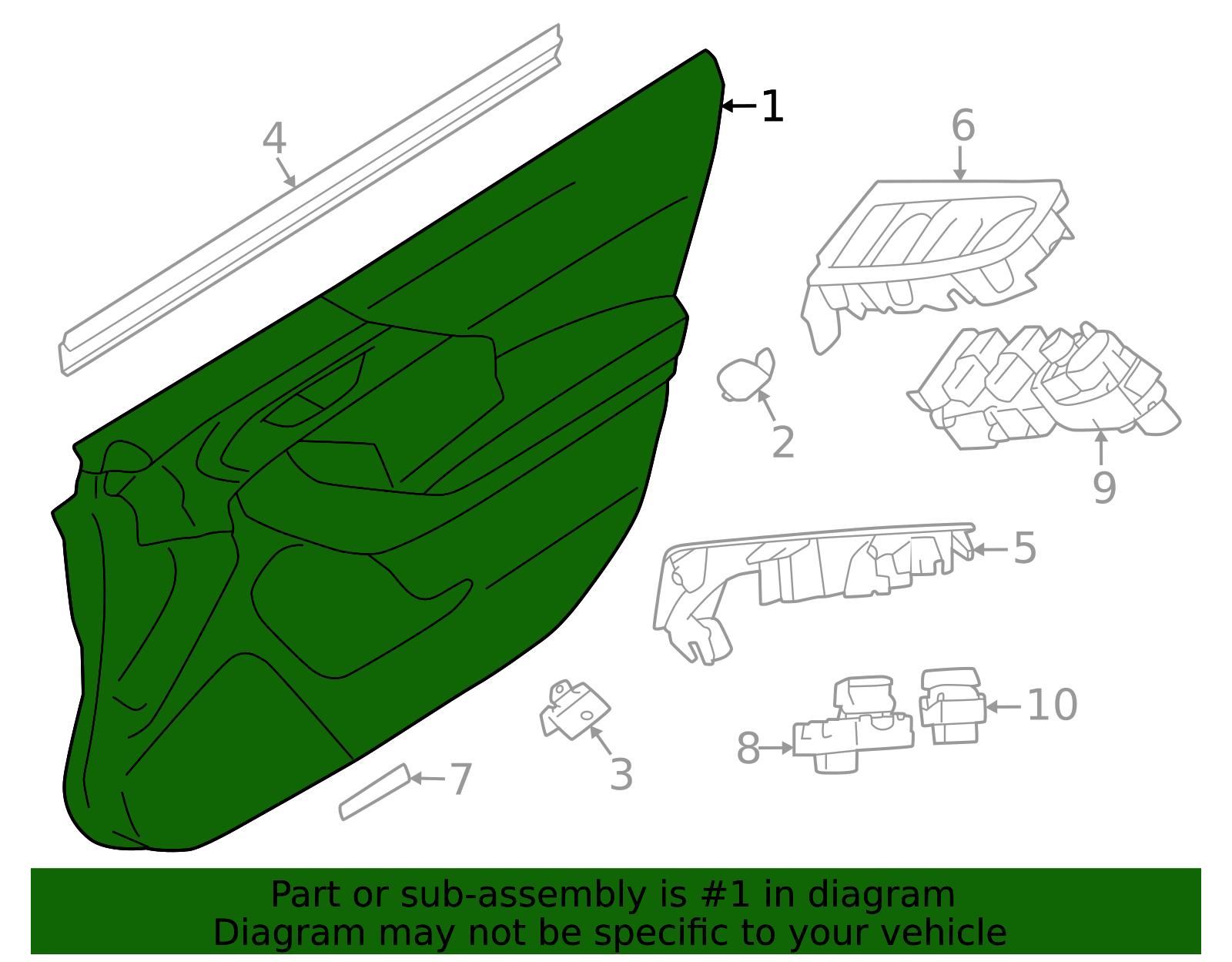 2024-2025 Subaru Impreza Door Trim Panel 94216FN070 | Subaru Parts