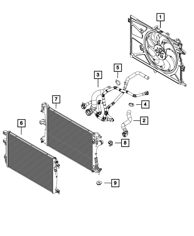 68439377AA - : Radiator Outlet Hose for Mopar Image
