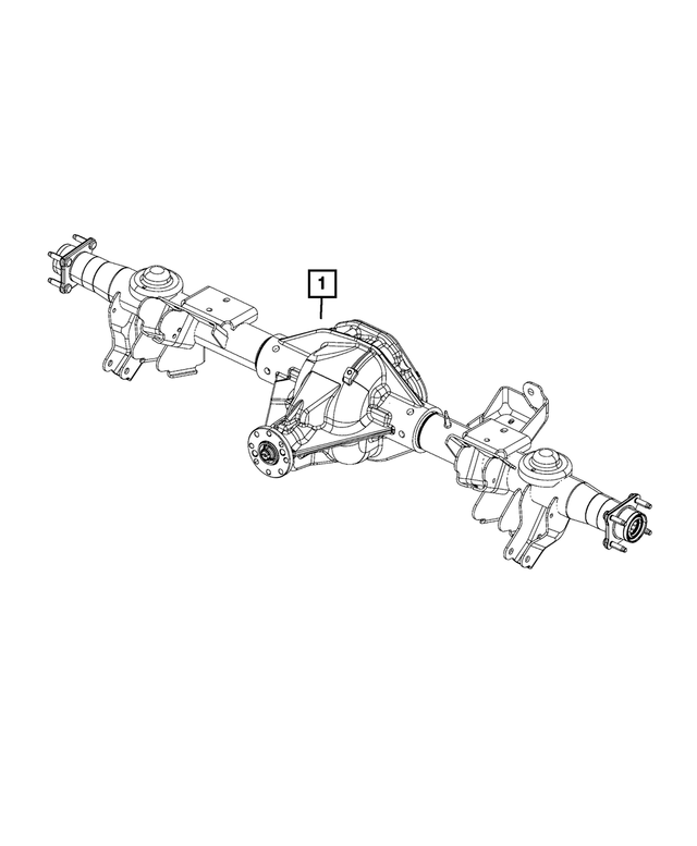 68334752AG - Rear Axle; Corporate 235 MM; Differential and Drive Line: Rear Complete Axle Assembly for Mopar Image