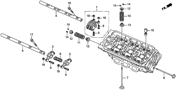 Valve - Rocker Arm (RR.) for 1998 Acura CL #0