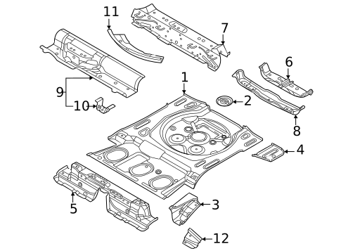 Rear Floor & Rails for 2025 Volkswagen Tiguan #0