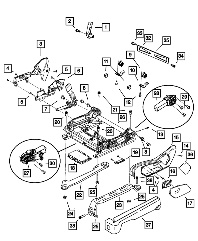 1BG531D5AA - Interior Trim: Lumbar Handle for Mopar Image