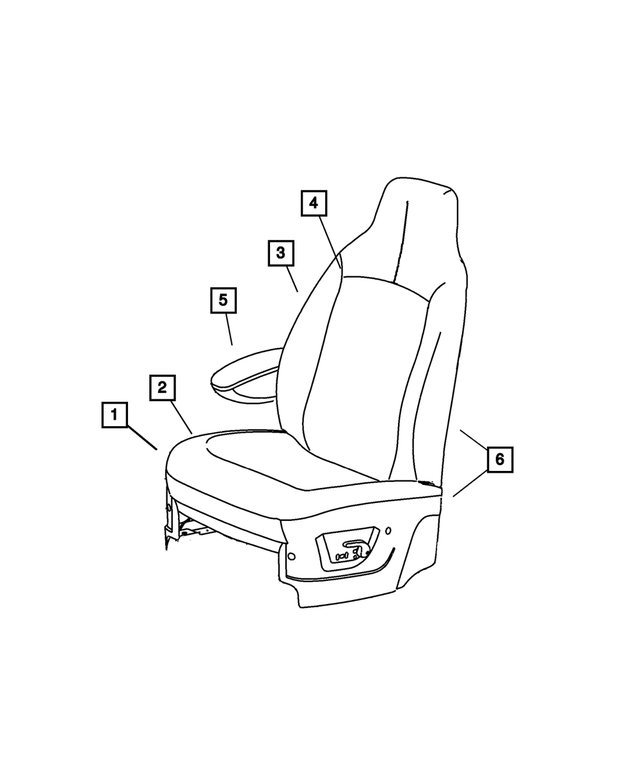 WU931D5AB - : Front Seat Complete, Left for Mopar Image