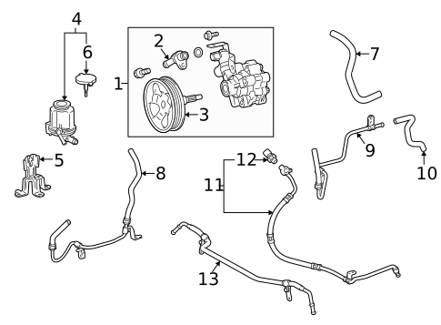 Pump & Hoses for 2021 Lexus GX460 #0