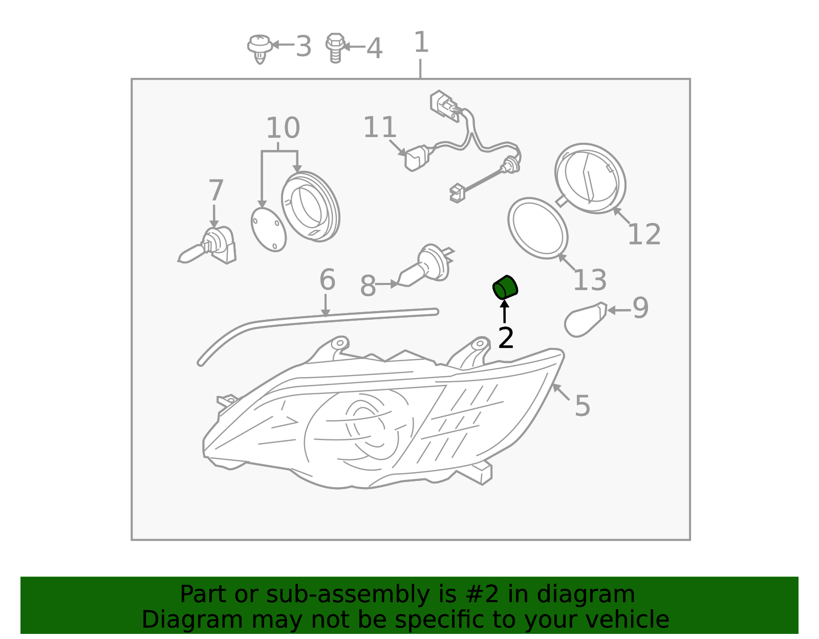 1992-2009 Subaru Headlamp Assembly Clip 84965PA010 | Subaru Parts Store