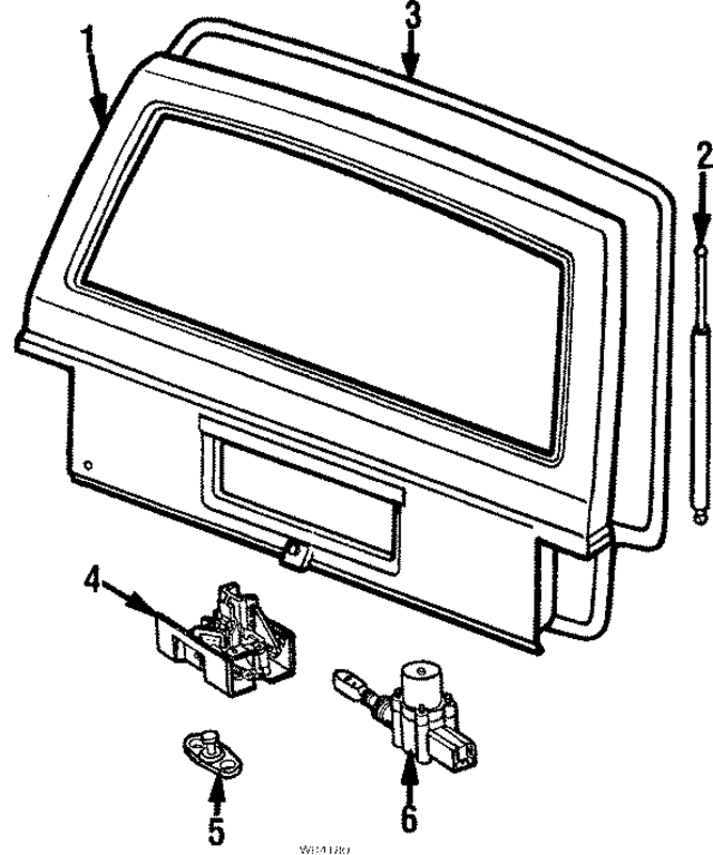 55235531 - Body: Lift Gate for Mopar Image
