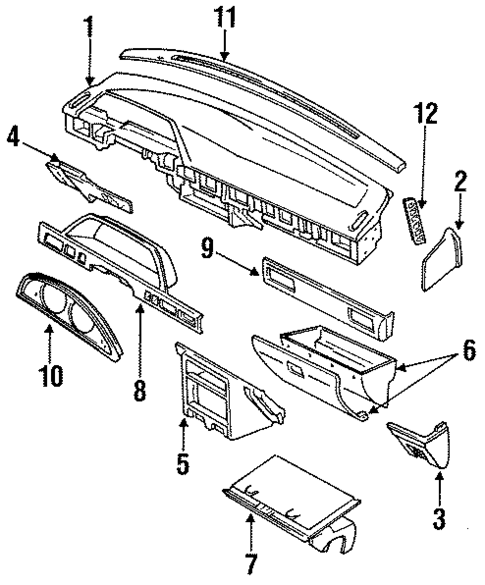Instrument Panel for 1994 Mazda 323 #0