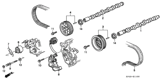 Camshaft - Timing Belt for 1995 Acura Legend #0