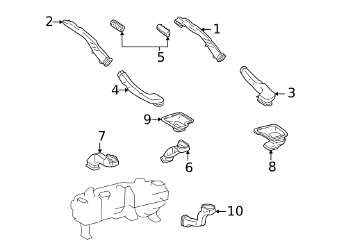 Ducts for 2002 Lexus LS430 #1