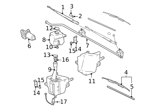 Wiper & Washer Components for 2000 Toyota Tacoma #0