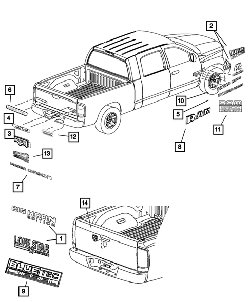 Nameplates for 2008 Dodge Ram 1500 #0