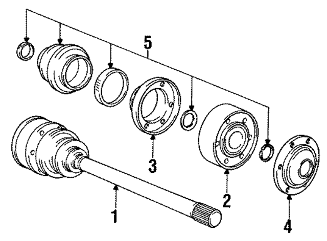 33219067906 - Driveline &amp; Axles: Cv Joint Boot Kit for BMW Image