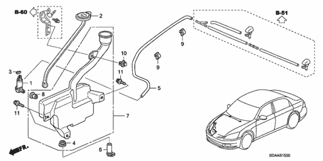 Windshield Washer (1) for 2007 Honda Accord #0