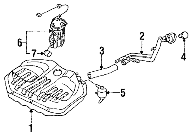 1704002Y60 - : Fuel Pump for Nissan: Maxima, Pulsar NX, Sentra, Stanza Image