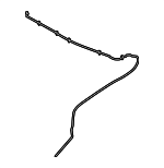 30622606 - Body: Washer Hose for Volvo: 850, C30, C40 Recharge, C70, EC40, S40, S60, S60 Cross Country, S70, S80, S90, V40, V50, V60, V60 Cross Country, V70, V90, V90 Cross Country, XC40, XC40 Recharge, XC60, XC70, XC90 Image