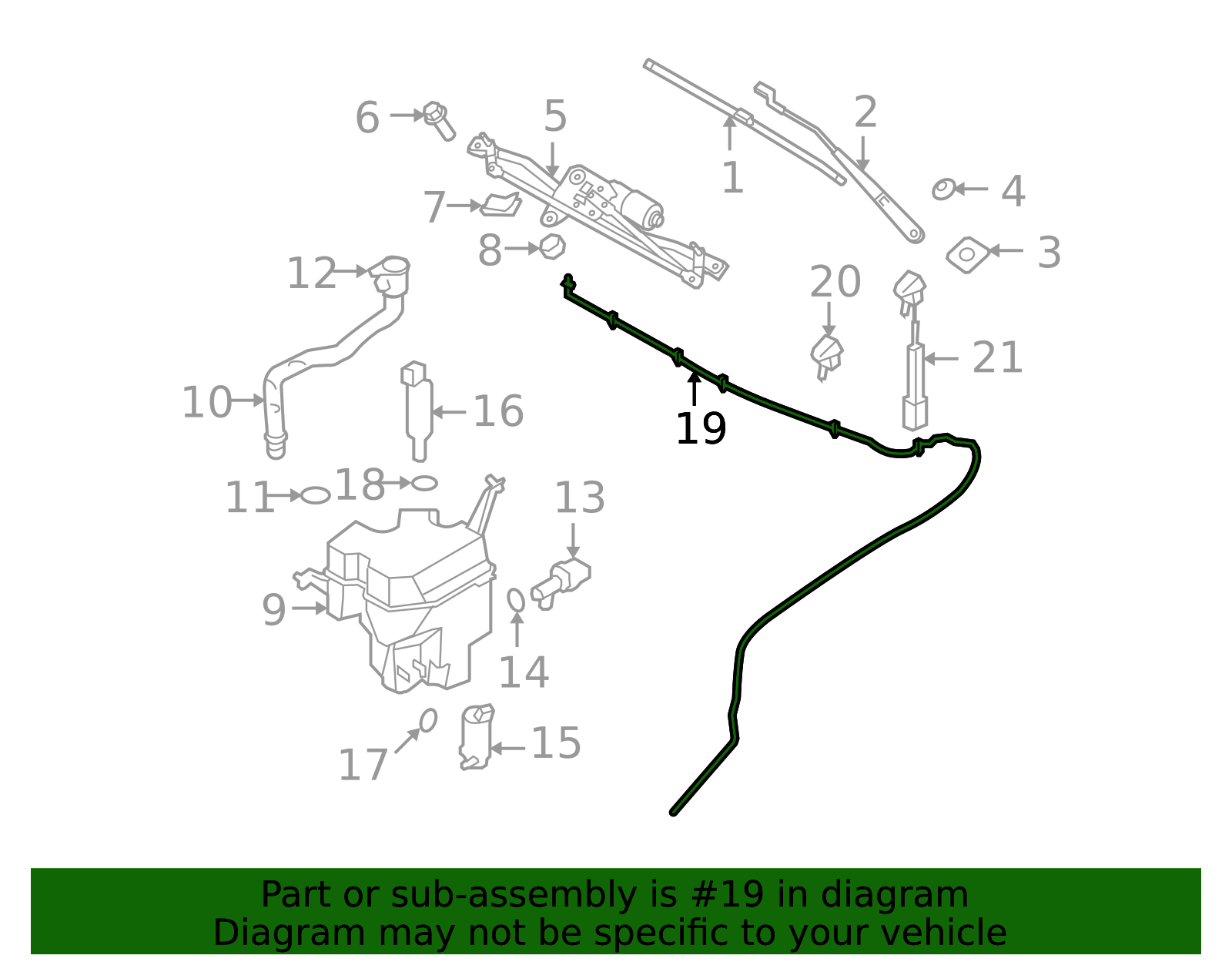 2010-2016 Volvo XC70 Washer Hose 31425851 | TascaParts.com