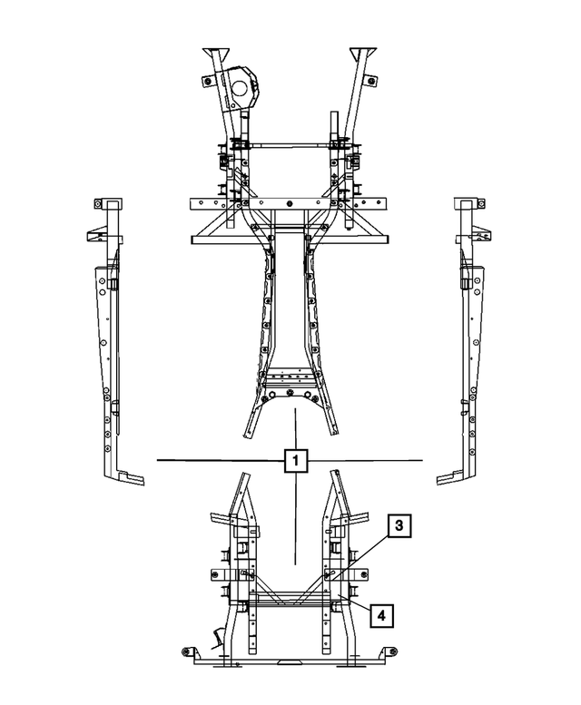 68053464AB - Frame, Bumper, and Fascia: Chassis Frame for Mopar Image