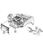 68002779AA - Cooling: Condenser And Trans Cooler Cooler for Mopar Image image