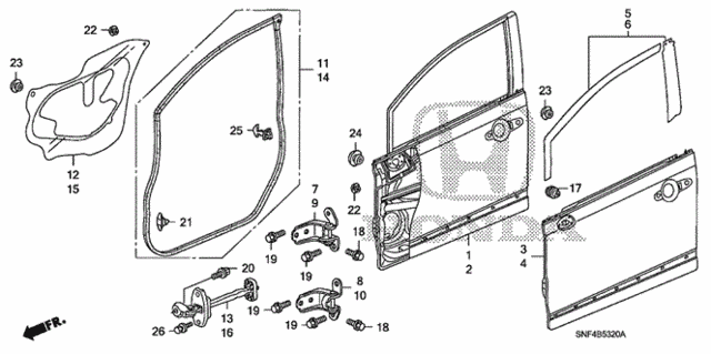 Front Door Panels for 2006 Honda Civic #0