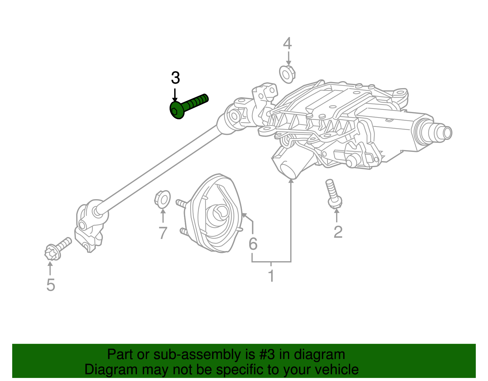 Steering Column Bolt - Porsche (N-107-581-01)