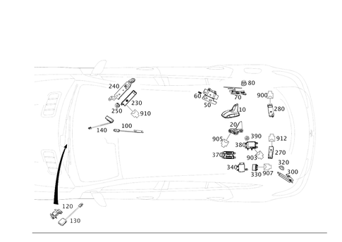Antenna, Antenna Amplifier and Wiring Harnesses for 2016 Mercedes-Benz GLE450 AMG #0