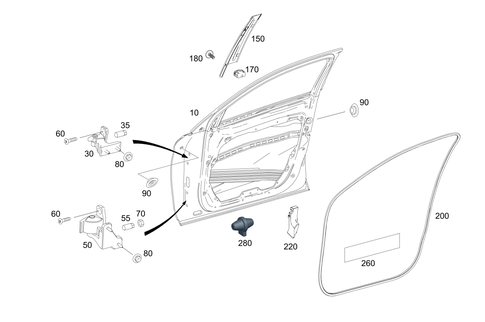 Driver Door for 2019 Mercedes-Benz GLC63 AMG S #0