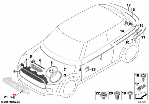 Exterior Trim / Grill for 2020 Mini JCW GP #0