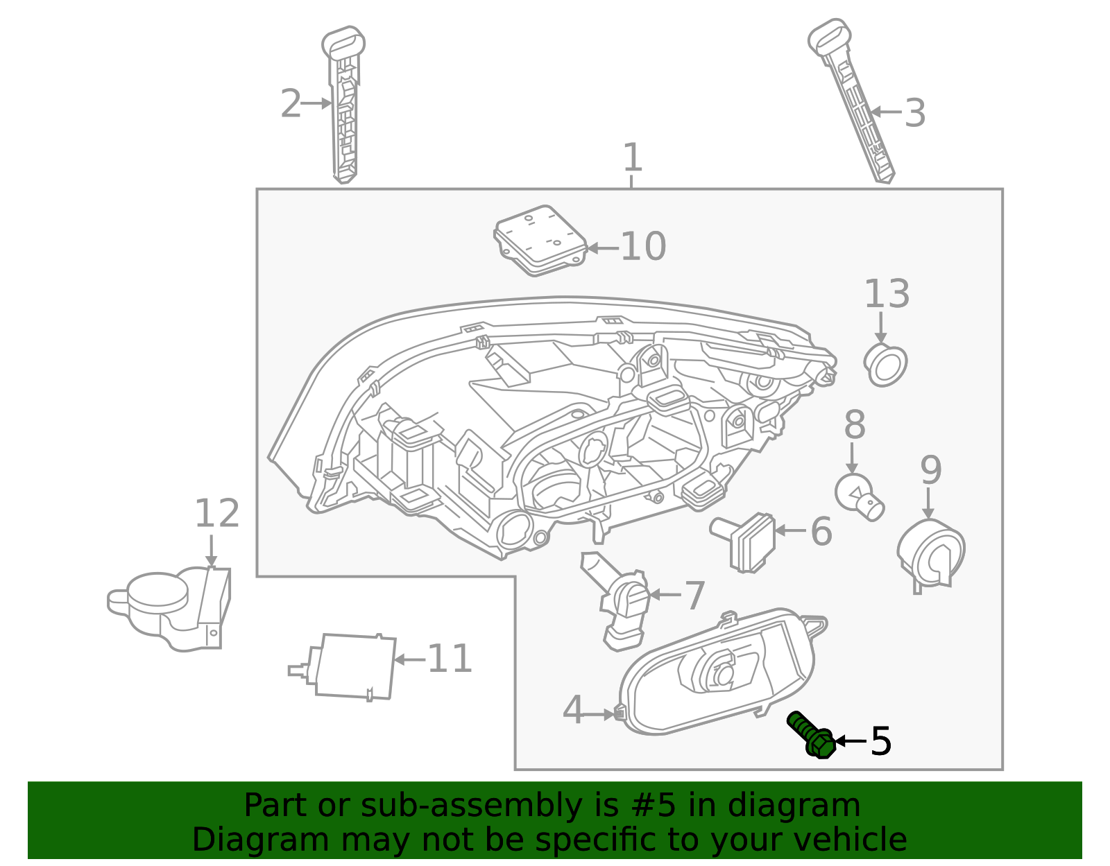 2011-2018 Volvo Headlight Bulb Cap Screw 30640603 | TascaParts.com
