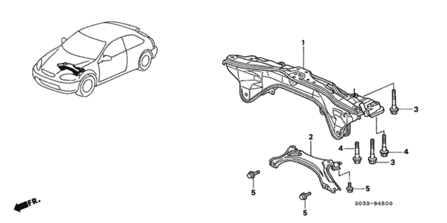 Rear Beam for 1997 Honda Civic #0