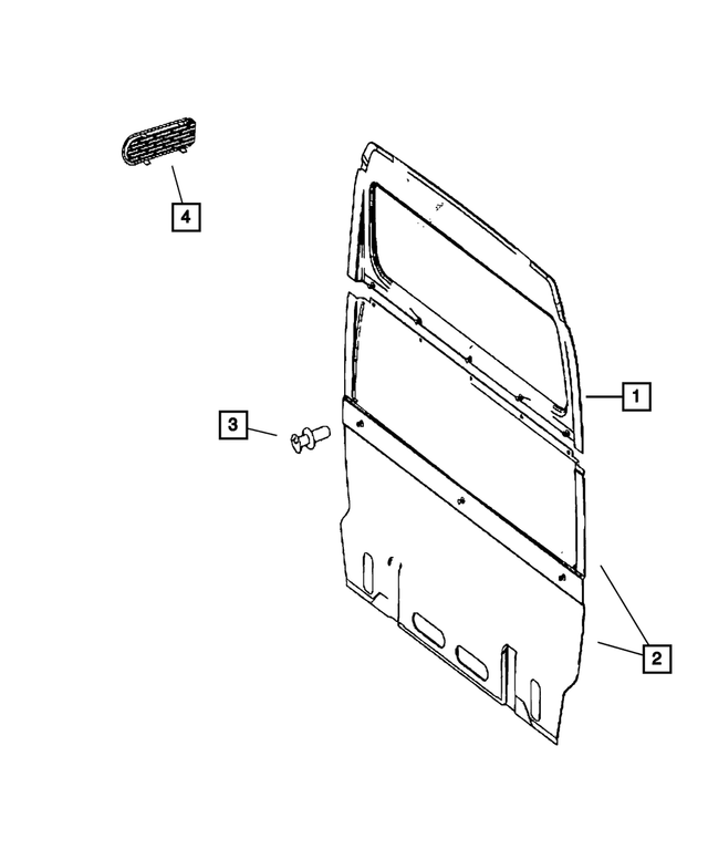 1HD65ADVAA - Interior Trim: Cab Back Panel for Dodge: Sprinter 2500, Sprinter 3500 Image
