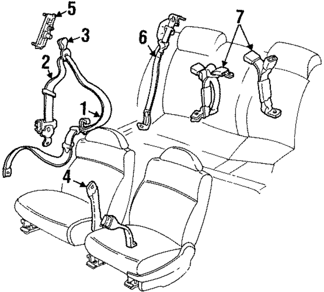 88899032 - : Belt &amp; Retractor for GM Image
