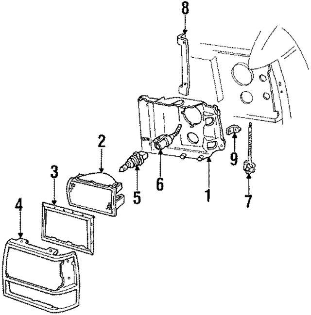 F1TZ13100A - Electrical: Housing for Ford: Bronco II, Explorer, Ranger Image