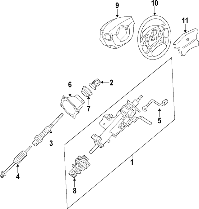 48430ZV51D - : Steering Wheel for Nissan Image