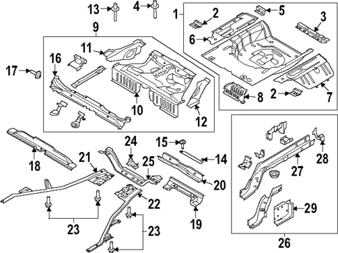 Rear Floor & Rails for 2024 Ford Mustang #1