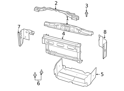 Radiator Support for 2011 Ram Dakota #0
