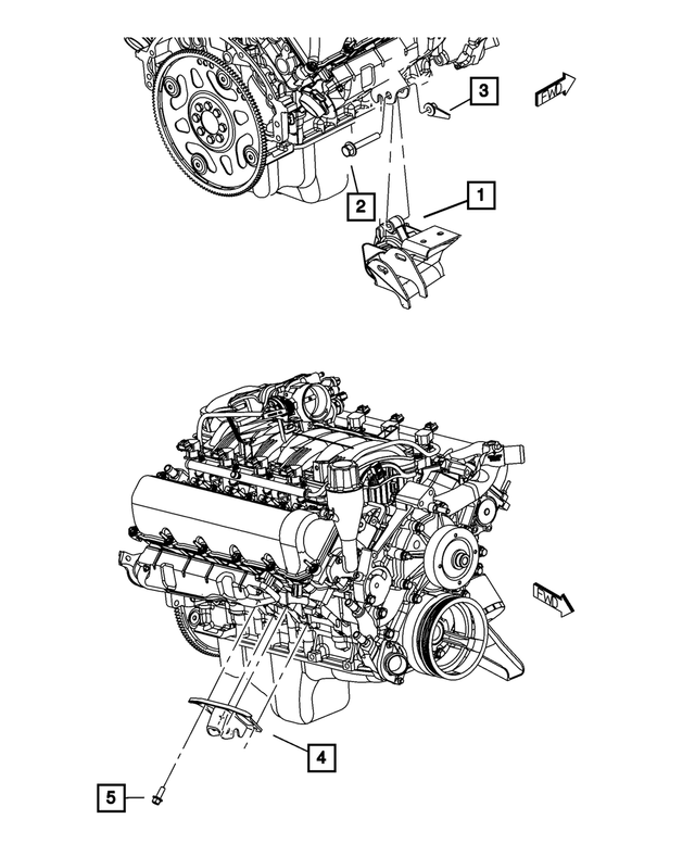 6506649AA - 4.7L Gas; Engine: Hex Nut And Coned Washer, Mounting for Mopar Image